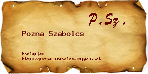 Pozna Szabolcs névjegykártya